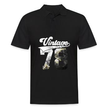 48TH BIRTHDAY VINTAGE 1978 - Men's Polo Shirt - black - Front - Kai (181cm)