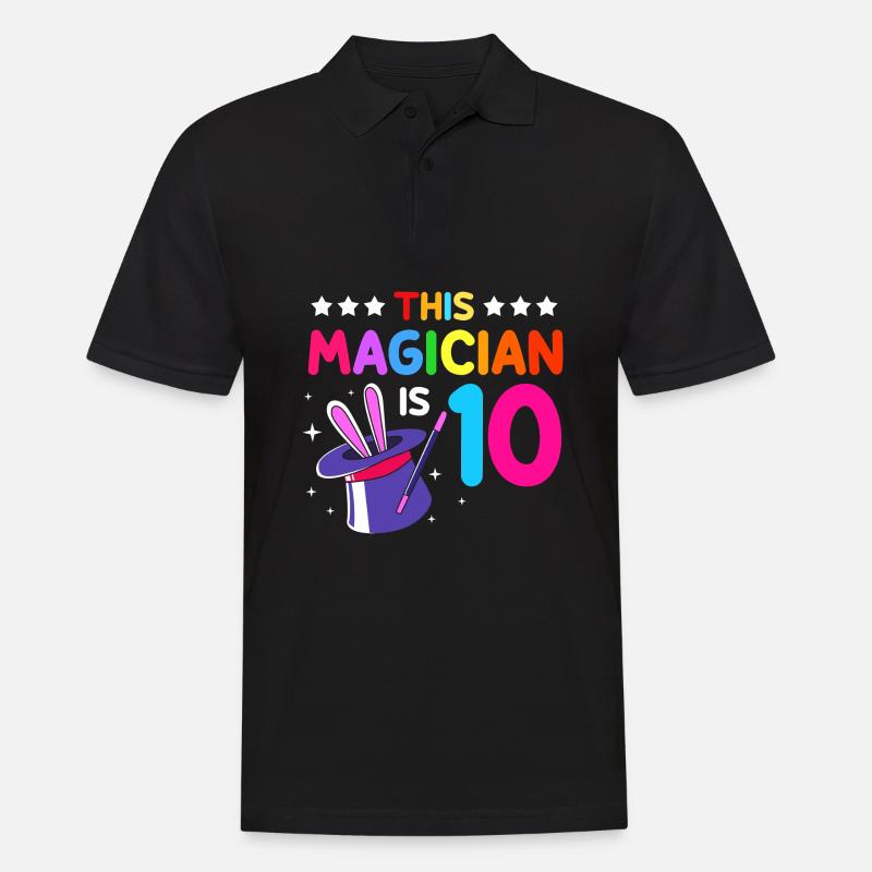 Zauberer Magie Magier - Männer Poloshirt - Schwarz