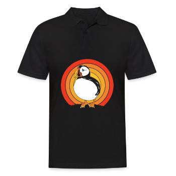 Papageientaucher Puffin - Männer Poloshirt - Schwarz - Vorne - Kai (181cm)