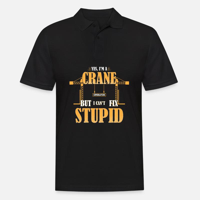 Kranführer Kran - Männer Poloshirt - Schwarz