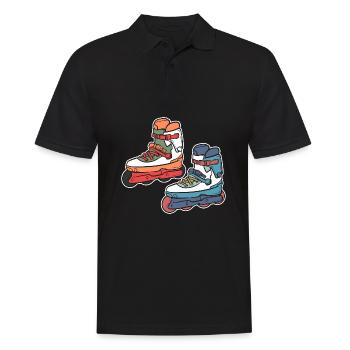Roller Skating Roller Skates Inline Skates - Men's Polo Shirt - black - Front - Kai (181cm)