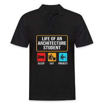 Architect Architecture - Men's Polo Shirt - black - Front - Kai (181cm)