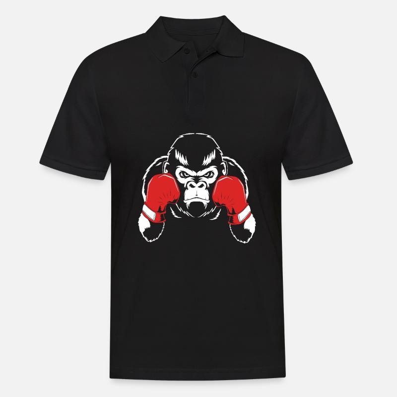 Gorilla - Männer Poloshirt - Schwarz