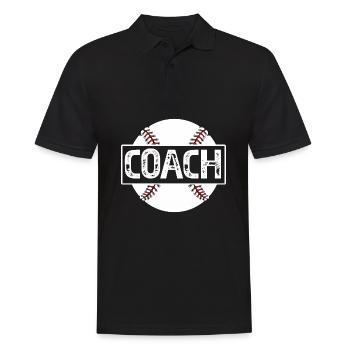 Entraîneur de baseball - Polo Homme - noir - Devant - Kai (181cm)