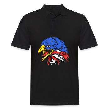 4 juillet Couleurs nationales Fête nationale des États-Unis - Polo Homme - noir - Devant - Kai (181cm)