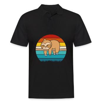 Sloth - Men's Polo Shirt - black - Front - Kai (181cm)