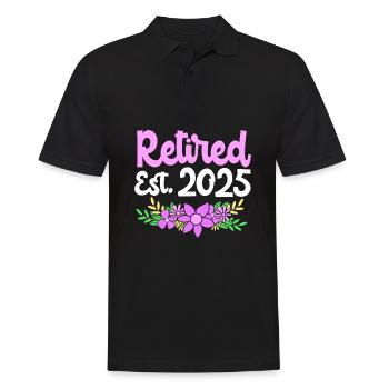 Retirement 2025 Pensioner Pension Pensioner - Men's Polo Shirt - black - Front - Kai (181cm)