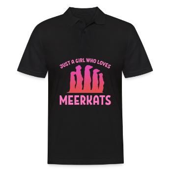 Erdmännchen Mädchen Tochter - Männer Poloshirt - Schwarz - Vorne - Kai (181cm)