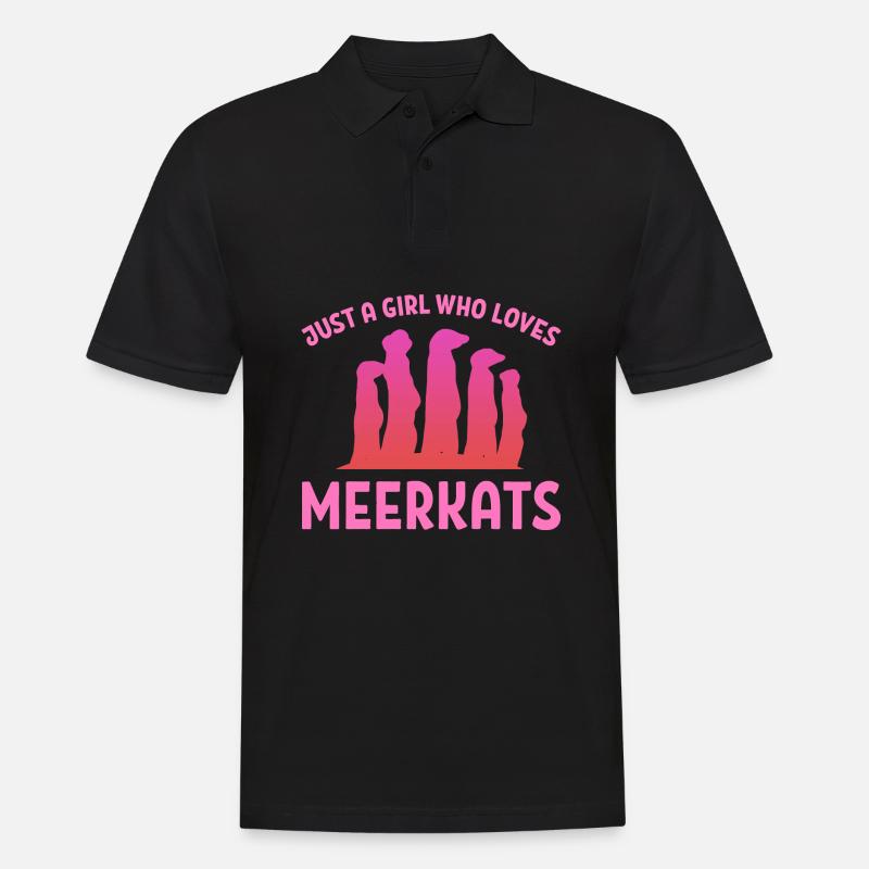Erdmännchen Mädchen Tochter - Männer Poloshirt - Schwarz