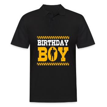 Construction Worker Construction Site Children's Birthday Party - Men's Polo Shirt - black - Front - Kai (181cm)