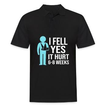Gebrochener Arm Knochen Knochenbruch - Männer Poloshirt - Schwarz - Vorne - Kai (181cm)