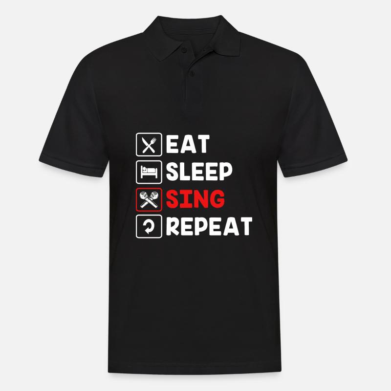 Karaoke - Männer Poloshirt - Schwarz