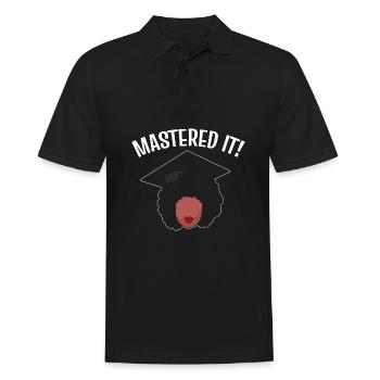 Cérémonie de remise des diplômes de maîtrise - Polo Homme - noir - Devant - Kai (181cm)