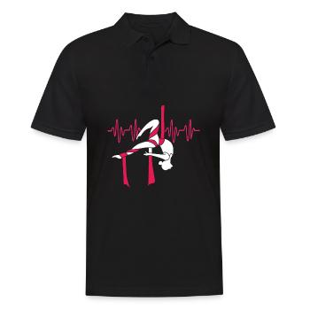 Yoga aérien Air Yoga - Polo Homme - noir - Devant - Kai (181cm)