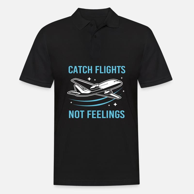 Pilot Flugzeug - Männer Poloshirt - Schwarz