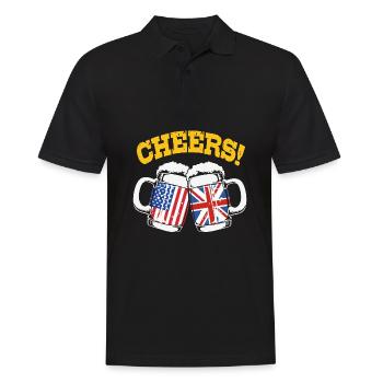 England - Männer Poloshirt - Schwarz - Vorne - Kai (181cm)