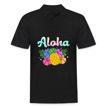 Maui Hawaii Hawaiian - Männer Poloshirt - Schwarz - Vorne - Kai (181cm)
