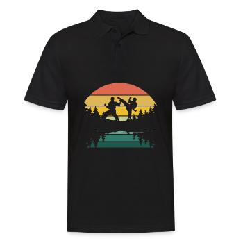 Jiu Jitsu Self Defense - Men's Polo Shirt - black - Front - Kai (181cm)