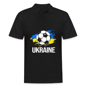 Ukraine - Männer Poloshirt - Schwarz - Vorne - Kai (181cm)