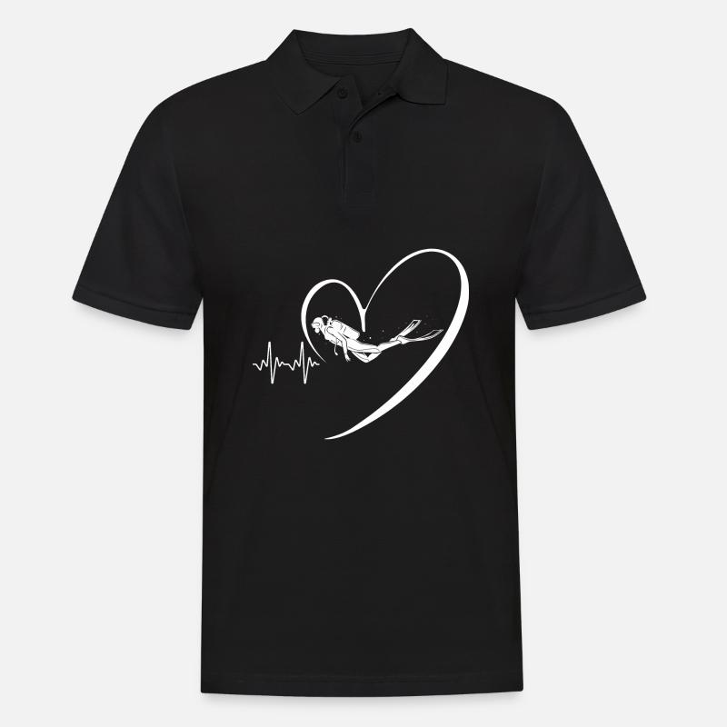Tauchen - Männer Poloshirt - Schwarz
