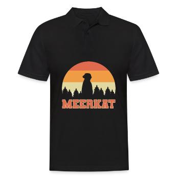Meerkat - Men's Polo Shirt - black - Front - Kai (181cm)