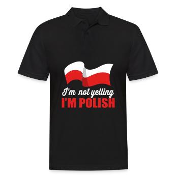 Pologne Polonais - Polo Homme - noir - Devant - Kai (181cm)