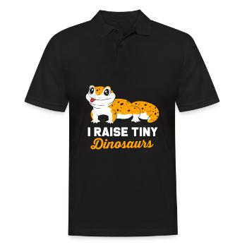 Leopard Gecko - Männer Poloshirt - Schwarz - Vorne - Kai (181cm)