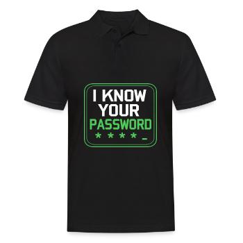 Cyber programmeur cybersécurité Hacker - Polo Homme - noir - Devant - Kai (181cm)