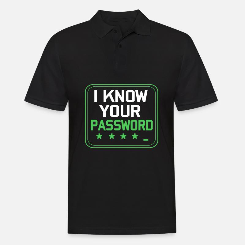 Cyber programmeur cybersécurité Hacker - Polo Homme - noir