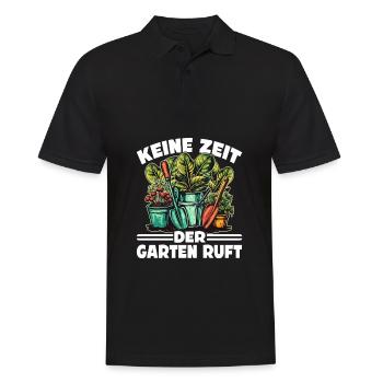 Keine Zeit Der Garten Ruft - Garten - Männer Poloshirt - Schwarz - Vorne - Kai (181cm)