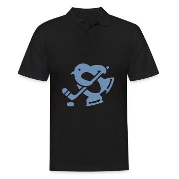 Pinguin Hockey Eishockey Silhouette Minimalistisch - Men's Polo Shirt - black - Front - Kai (181cm)
