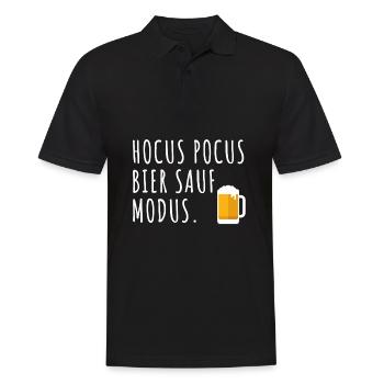 hocus pokus bier sauf modus - Männer Poloshirt - Schwarz - Vorne - Kai (181cm)
