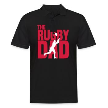 The Rugby Dad - Vater Team Sport Lustig Humor - Men's Polo Shirt - black - Front - Kai (181cm)