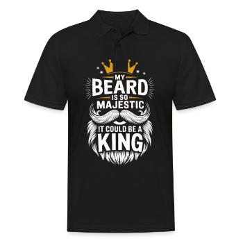 Bart Schnurrbart Bärtige Männer - Männer Poloshirt - Schwarz - Vorne - Kai (181cm)