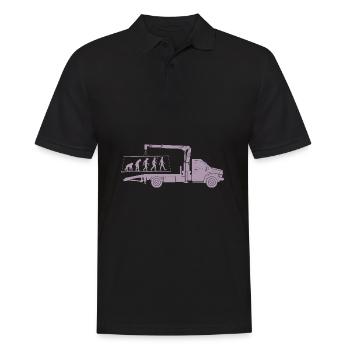 Tow Truck Evolution Silhouette Minimalist - Men's Polo Shirt - black - Front - Kai (181cm)
