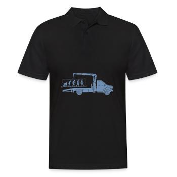 Tow Truck Evolution Silhouette Minimalist - Men's Polo Shirt - black - Front - Kai (181cm)