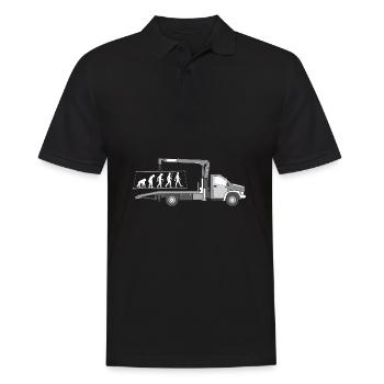 Tow Truck Evolution Silhouette Minimalist - Men's Polo Shirt - black - Front - Kai (181cm)