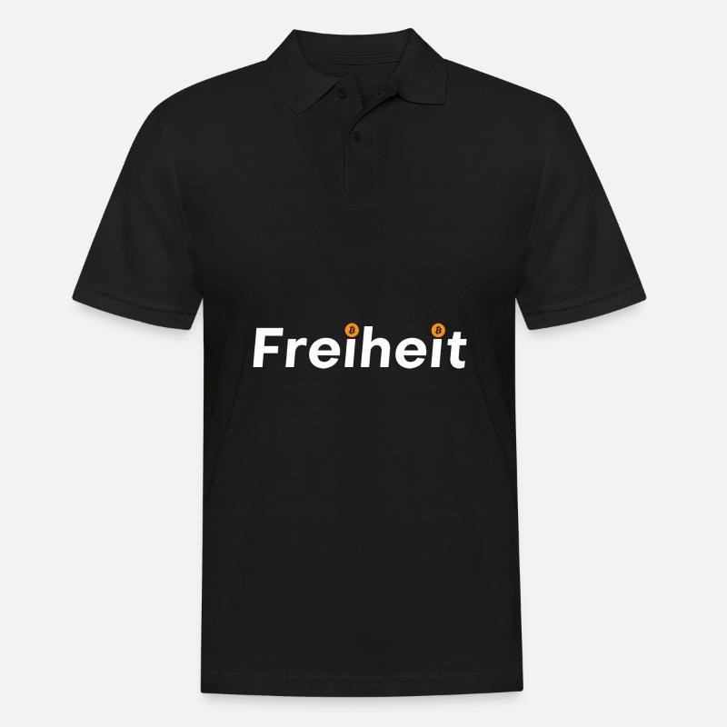Freiheit Bitcoin - Männer Poloshirt - Schwarz