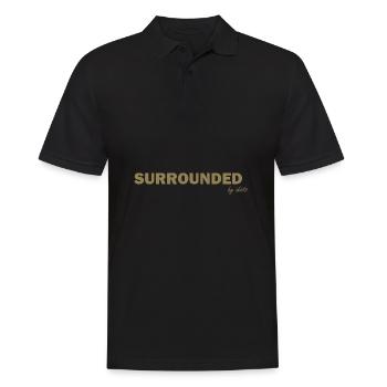 Surrounded by Idiots Funny Sayings - Men's Polo Shirt - black - Front - Kai (181cm)