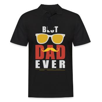 best father mustache - Men's Polo Shirt - black - Front - Kai (181cm)