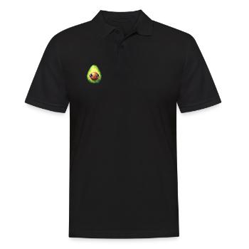 Süße Avocado Polygon - Männer Poloshirt - Schwarz - Vorne - Kai (181cm)