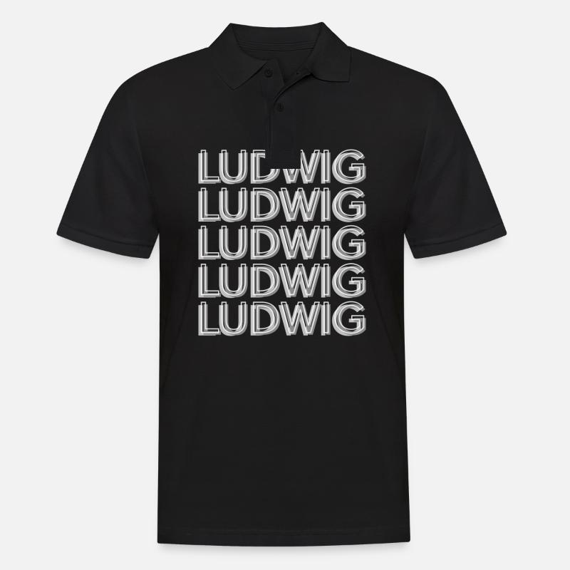 Ludwig - Männer Poloshirt - Schwarz