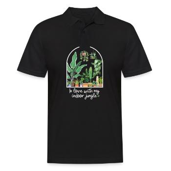 In love with my indoor jungle plants flowers - Men's Polo Shirt - black - Front - Kai (181cm)