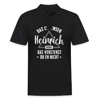 Das ist ein Familie Heinrich Insider - Männer Poloshirt - Schwarz - Vorne - Kai (181cm)