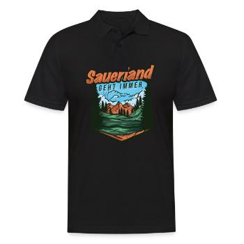 Sauerland va toujours Sauerland vacances NRW - Polo Homme - noir - Devant - Kai (181cm)