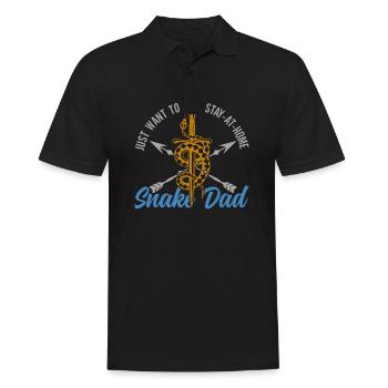 Schlangenbesitzer Schlangenliebhaber Schlangen - Männer Poloshirt - Schwarz - Vorne - Kai (181cm)