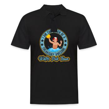 Wasserball Spieler Wasserball Mannschaft Trainer - Männer Poloshirt - Schwarz - Vorne - Kai (181cm)