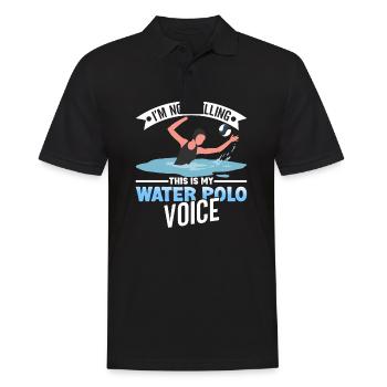 Wasserball Spieler Wasserball Mannschaft Trainer - Männer Poloshirt - Schwarz - Vorne - Kai (181cm)