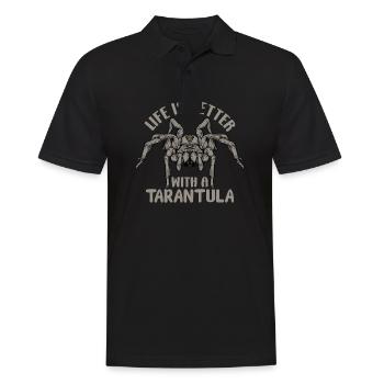 Tarantula Spiders Pet Tarantula Collector - Men's Polo Shirt - black - Front - Kai (181cm)