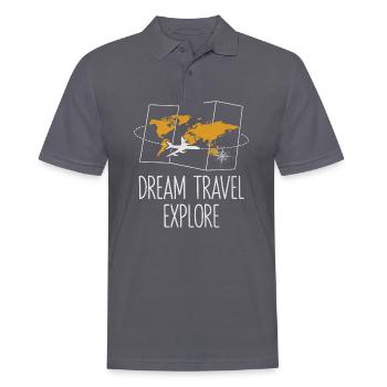 Voyage de rêve Explorez l’exploration touristique du voyageur - Polo Homme - charbon - Devant - Nico (186cm)